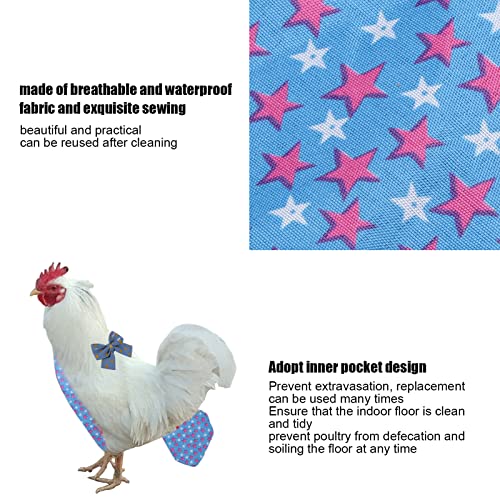 Chicken Diaper Pet Poultry Diapers for Ducks Hens Chicken Nappy Clothes Reusable diapers Goose Diapers for Poultry Outdoor Use (S) - Image 3