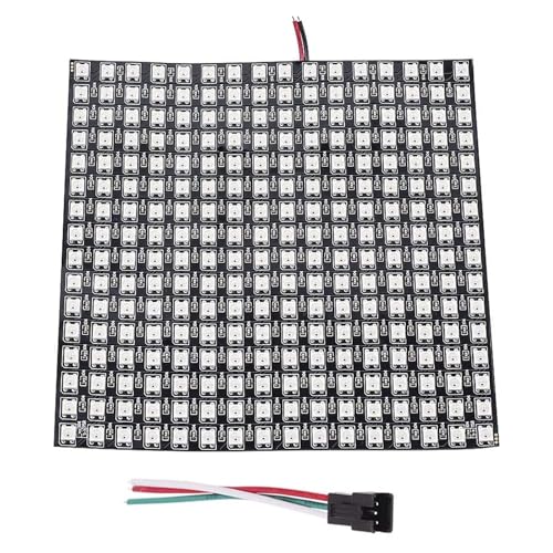 GERUI WS2812 RGB 16x16 LED Panel ECO 256Pixels LEDMatrix Flexible Modul 5050SMD IC Steuerungen Bild Video Textanzeige Einzeladressierbare Vollfarbfunktionen mit DC5V Kompatibel für Raspberry Pi