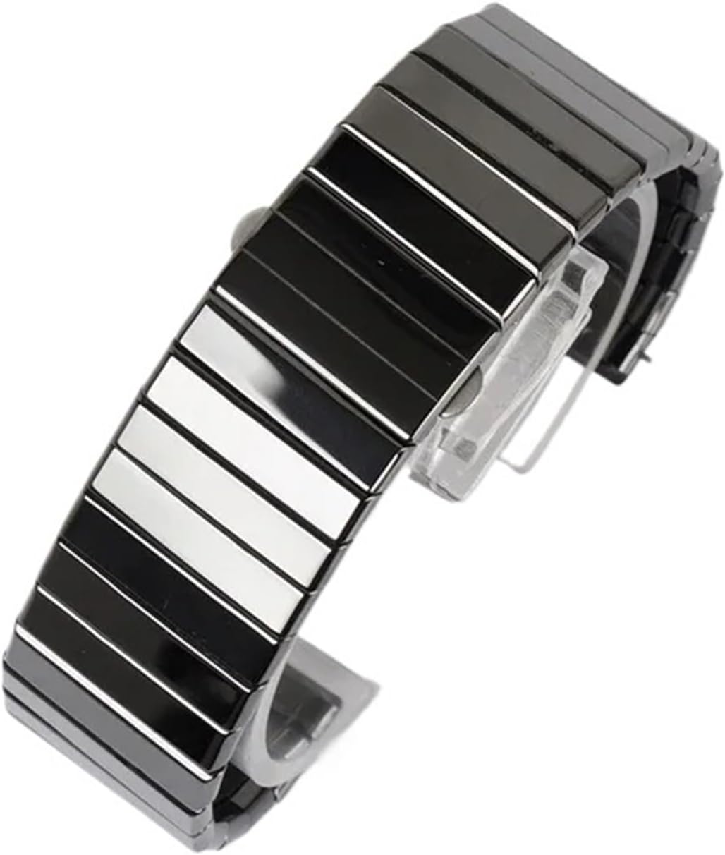 Ceramic Watch Strap Replacement Compatible With Rado DIAMASTER Series Black Chain Men's 27mm 35mm Watchbands Accessories