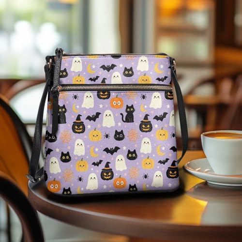 Image of Leather Purses for Women, Leather Hobo Bags for Women Travel Sling Purse Triple Zippered Pockets Shoulder Bag