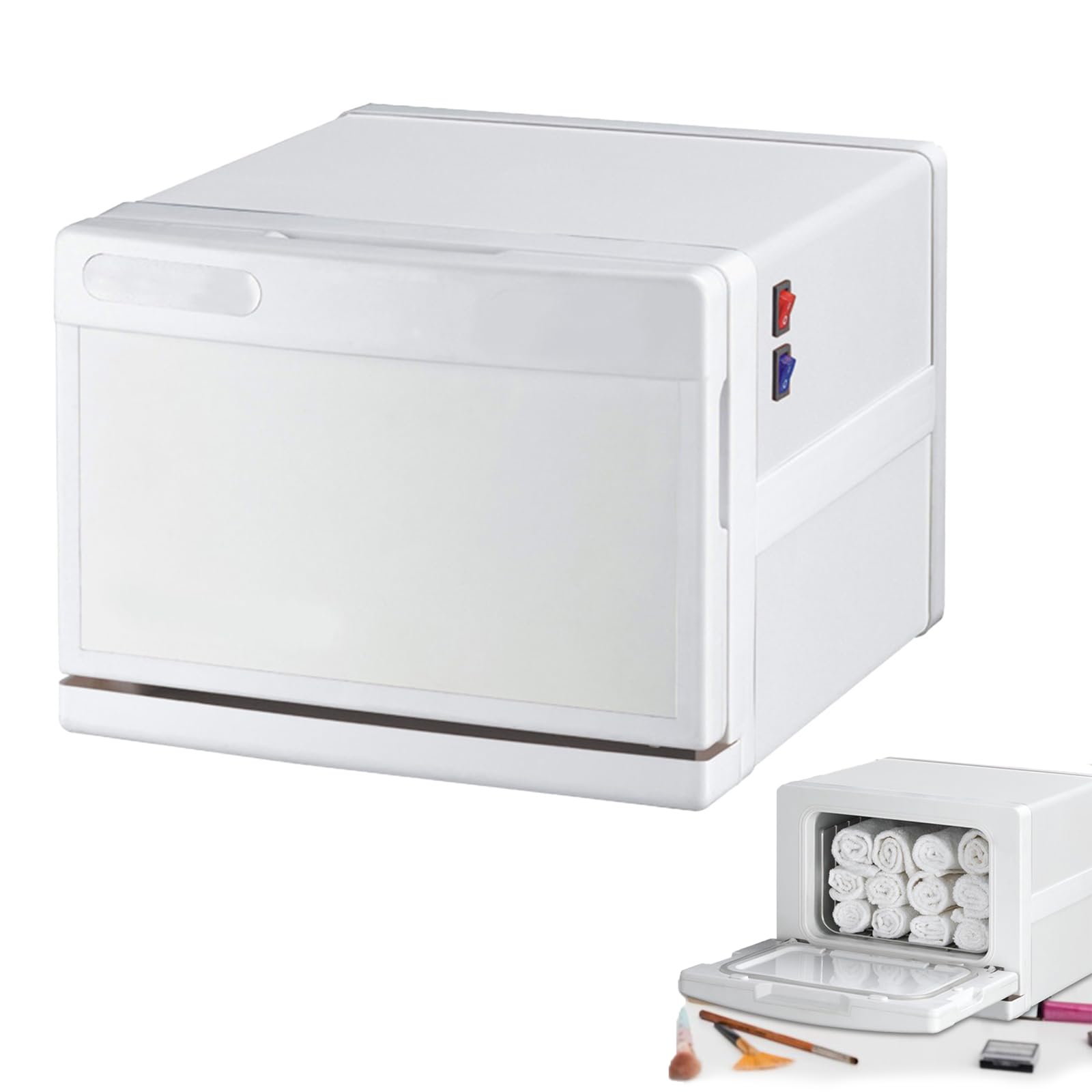 UEXEDO Towel Warmer, 7L UV Towel Disinfection Cabinet, Hot Towel Sterilizer Cabinet, Heating 360°,176°F Professional Heating Cabinet for Spa, Beauty Institute