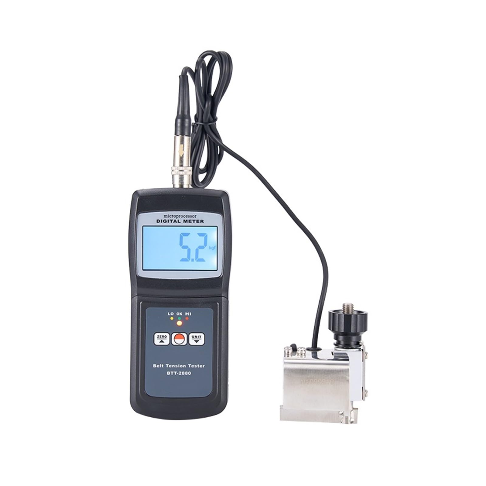 BTT-2880 Digital Belt Tension Meter Strain Gauge Force Tester 0~750N Range for Industrial Inspection