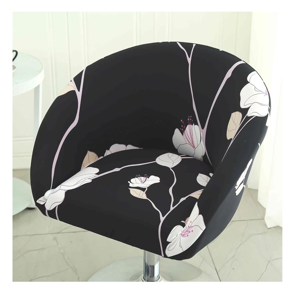 XGANGM Curved Bar Chair Covers Slipcovers with U Backs and Arms Set of 2/4/6/ Stretch Swivel High Bar Stool Slipcovers Protector for Counter Kitchen Dining Room Pub Stool Cover,A24,2PCS