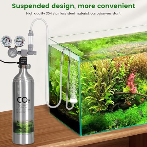 Image of Stainless Steel CO2 Difusser Atomizer Used for Aquarium Plants，Water Grass Tank,Fine and Uniform Bubbles, Durable and Not Easy to Rust (S(25cm))