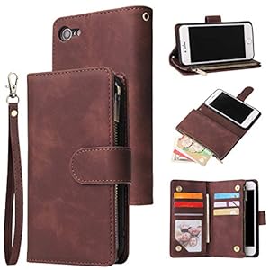 UEEBAI Wallet Case for iPhone SE 2022 5G/iPhone 7/iPhone 8/iPhone SE 2020, Premium PU Leather Magnetic Handbag Zipper…