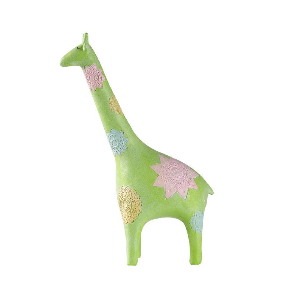Statue girafe en résine au design créatif et finitions soignées