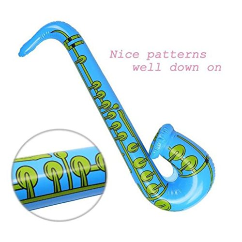 TOYMYTOY 6 Pcs Inflatable Musical Instruments Saxophone Toy, Adults Party Supplies Kids Toy Gift 28 Inches Random Color