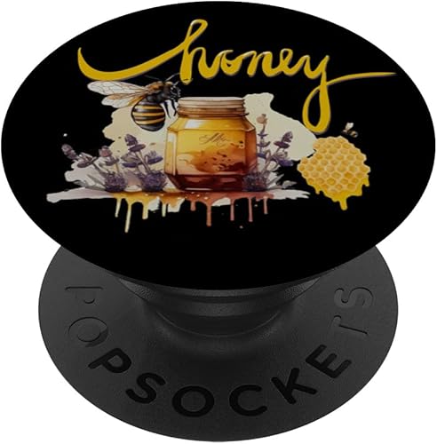 Honey Bee Bumble Bee Honey Lovers Honeycomb Nature Lover PopSockets Standard PopGrip