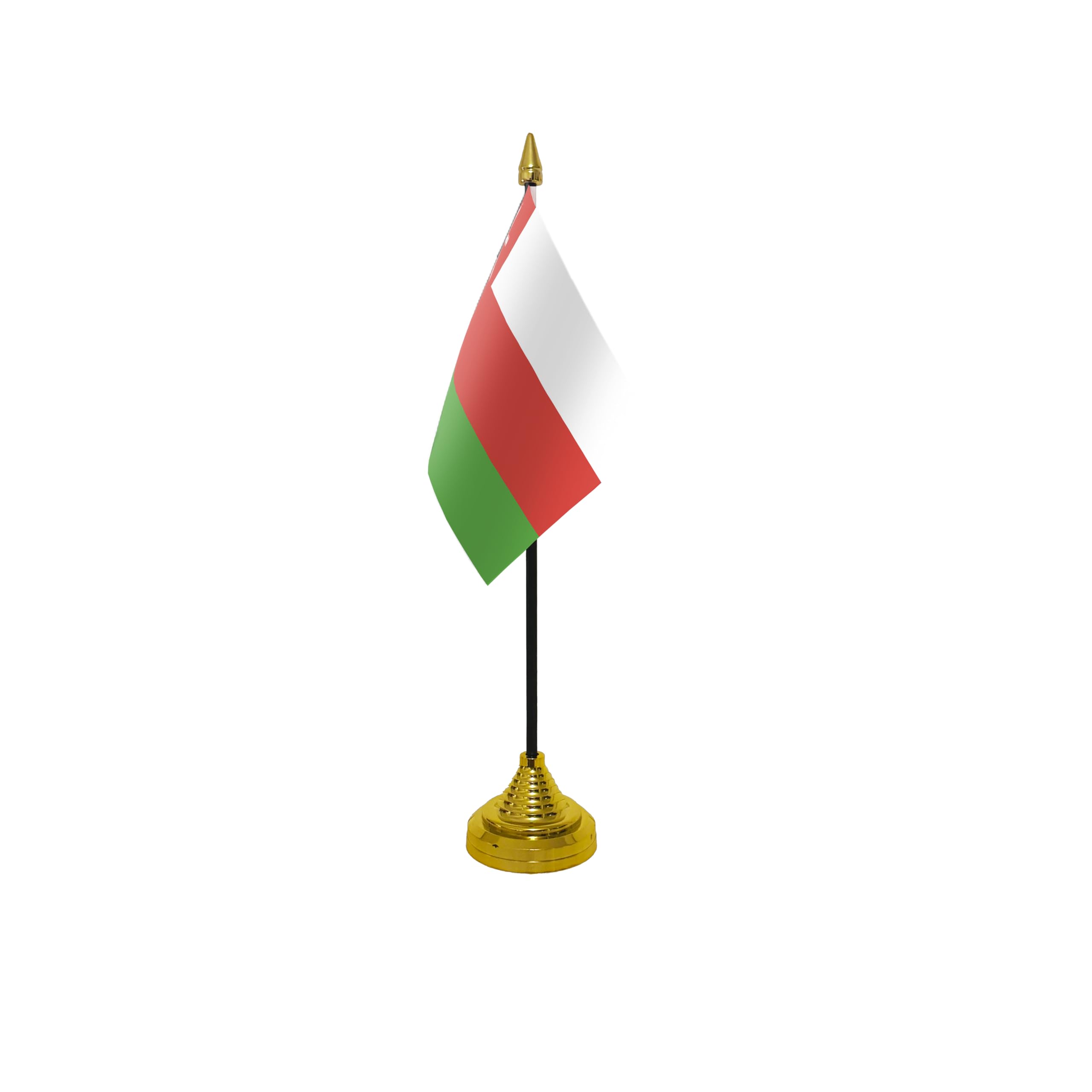 Flagtex Oman Small Table Flag With Gold Base โ image 1