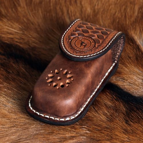 Tourbon Multitool Sheath with Belt Loop One-Piece Molded Leather Knife Pouch Holster EDC Belts Organizer Magnetic Closure - Thumbnail 2