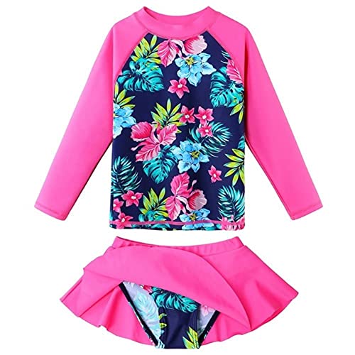 Maillot de bain fille protection UV UPF50+ à manches longues extensible