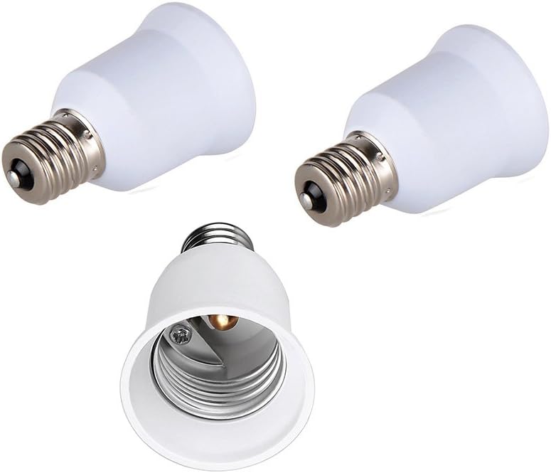 (Pack-3) FINELED E17 to E26 Socket Adapter,Intermediate Base E17 to Standard Medium Base E26 Converter