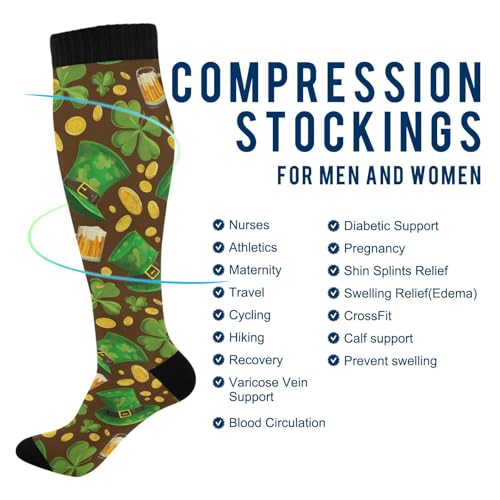 Image of Pigsaly Red White Polka Dot Womens Compression Socks Athletic Tube Sock Knee High Socks Outdoor Sport Socks