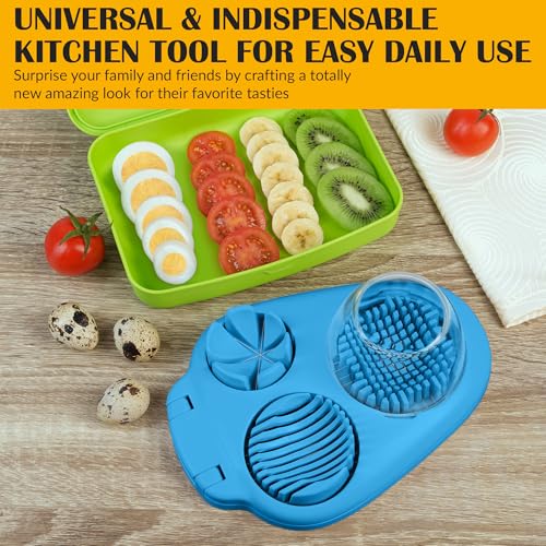 Egg Slicer for Hard Boiled Eggs - 3 Slice Modes Egg Cutter, Dicer, Chopper by CraftyCrocodile - Image 6