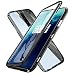 Produktbild Handyhüllel für OnePlus 7T Pro Hülle, 360 Grad Vorne und Hinten Gehärtetes Glas Transparente Case Cover, Stark Magnetische Adsorption Metallrahmen Handyhülle Hülle - schwarz