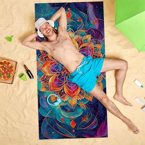 Serviette de bain grande taille drap de plage vert léger