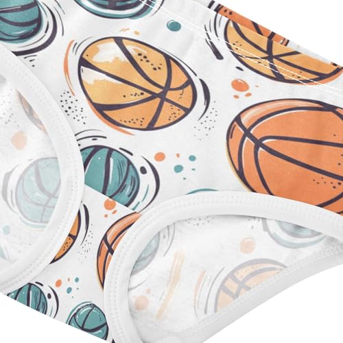 ZZKKO Basketball Sport Abstract Girls Underwear Toddler Panties for Girls Comfort Brief Size 2-8T3