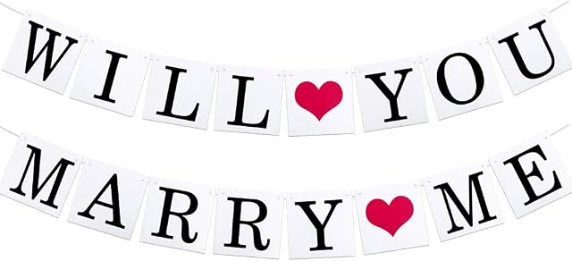 VINFUTUR WILL YOU MARRY ME Banner Wedding Marriage Engagement Proposal Backdrop Decoration