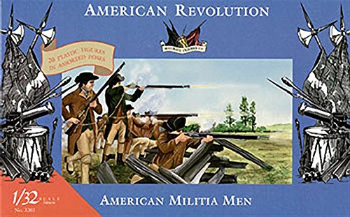 3201 1/32 Revolutionary War American Militia Men (20)