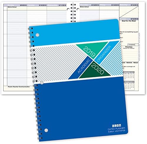 Student Academic Organizer - 8.5" x 11" Weekly View; Dated for 2019-2020 Academic Year (AOTAP-Dated)