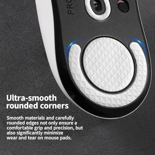 yiodelu Smooth Sliding Mouse Skates for Logitech G Pro X Superlight Mouse Feet Replacement(PTFE,White) Rounded Edges Durable and Ultra-Smooth Gaming Mouse Glider for G Pro Superlight - 4