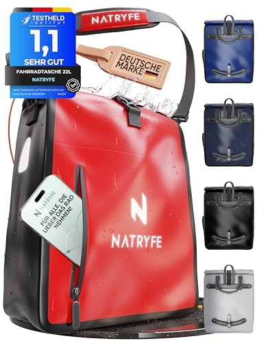 NATRYFE Fahrradtasche für Gepäckträger - 22L Volumen, 100% Wasserdicht &...
