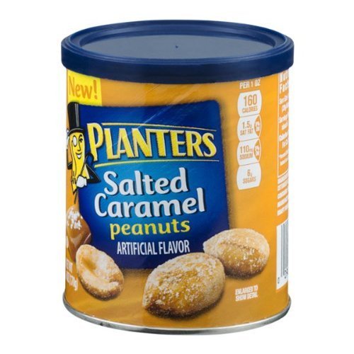 Planters, Salted Caramel Peanuts, 6oz Canister (Pack of 4) Grocery & Gourmet Food