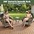 Aoxun 11 Piece Outdoor Patio Furniture Set with 44'' Fire Pit Table, Wicker Rattan Outdoor Furniture with High Back Swivel Rocker Chairs, Outdoor Sofa Set with Thick Cushion & Side Table, Black