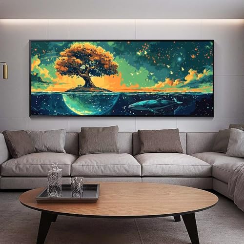 Diamant painting adulte femme cadeau d'anniversaire créatif motif arbre 5D
