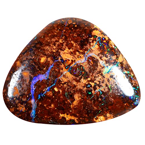Opale boulder naturelle Koroit 19x17mm loose gemme multicolore