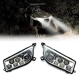 Pair of RZR LED Headlight, kemimoto 30W Front RZR 1000 XP LED Headlight Compatible with Polaris...