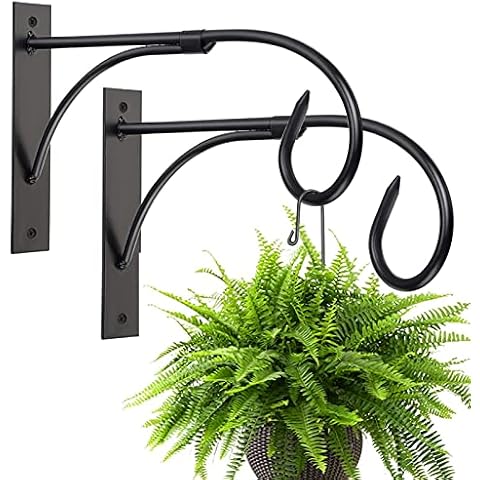 Aonagi 2 Pcs 11 Inch Iron Hanging Basket Bracket Cover