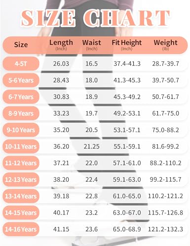 Jinhiteam Ice Skating Pants For Girls 9-10 Years Old Soft Black High Waist Ice Leggings Competition Training thumb #6