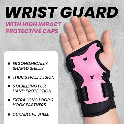 Image of Jaspo Tyro Complete Protective Gear Set for Kids | Helmet with Knee Pads, Elbow Pads & Wrist Guards for Skating, Cycling & Skateboarding (6-14 Years)