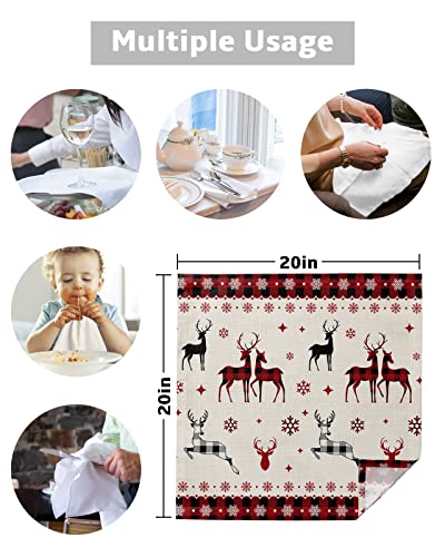 Set de 4 Servilletas de Tela Navideñas Reutilizables 50.5x50.5 cm miniatura 5