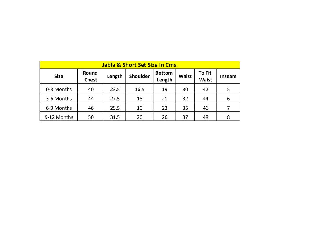 BUMZEE Baby Boys Cotton Half Sleeves Jabla & Short Set