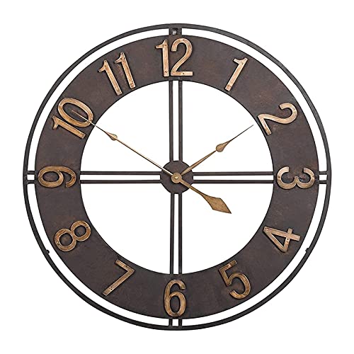 Horloge murale de extérieur fer forgé grand format 23 pouces vintage