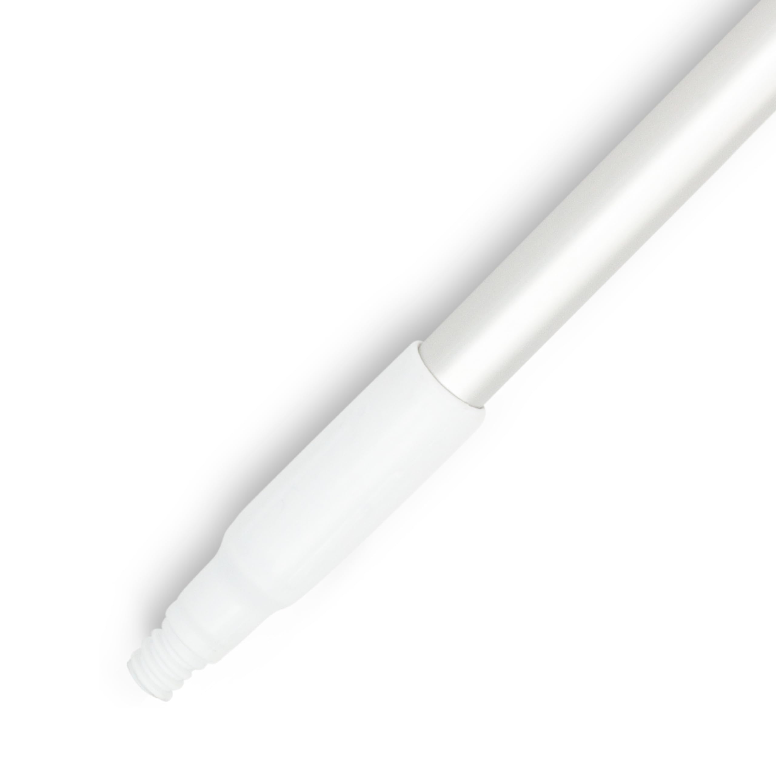 SPARTA Adjustable Aluminum Broomstick, 48” Mop and Broom Handle Replacement with Color-Coded System for Environments with Harsh Cleaning Agents, Aluminum, 48 Inches, White