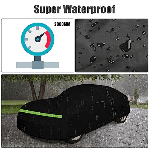 Image of Waterproof Car Cover Replace for 2006-2010 Pontiac Solstice /GXP 2-Door Coupe & Roadster, 210T All Weather Classic Car Covers with Zipper Door & Lock for Snow Rain Dust Protection