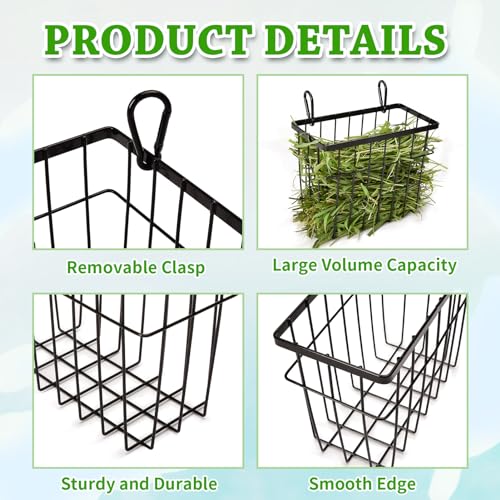 SANGLE SOPFFY Rabbit hay Feeder Small Animal Feeding Set with 350ml Water Bottle, Hay Rack, Pellet Dish for Guinea Pigs, Chinchillas, Bunny- Multifunctional Pellet Food Bowl Dispenser - Image 4