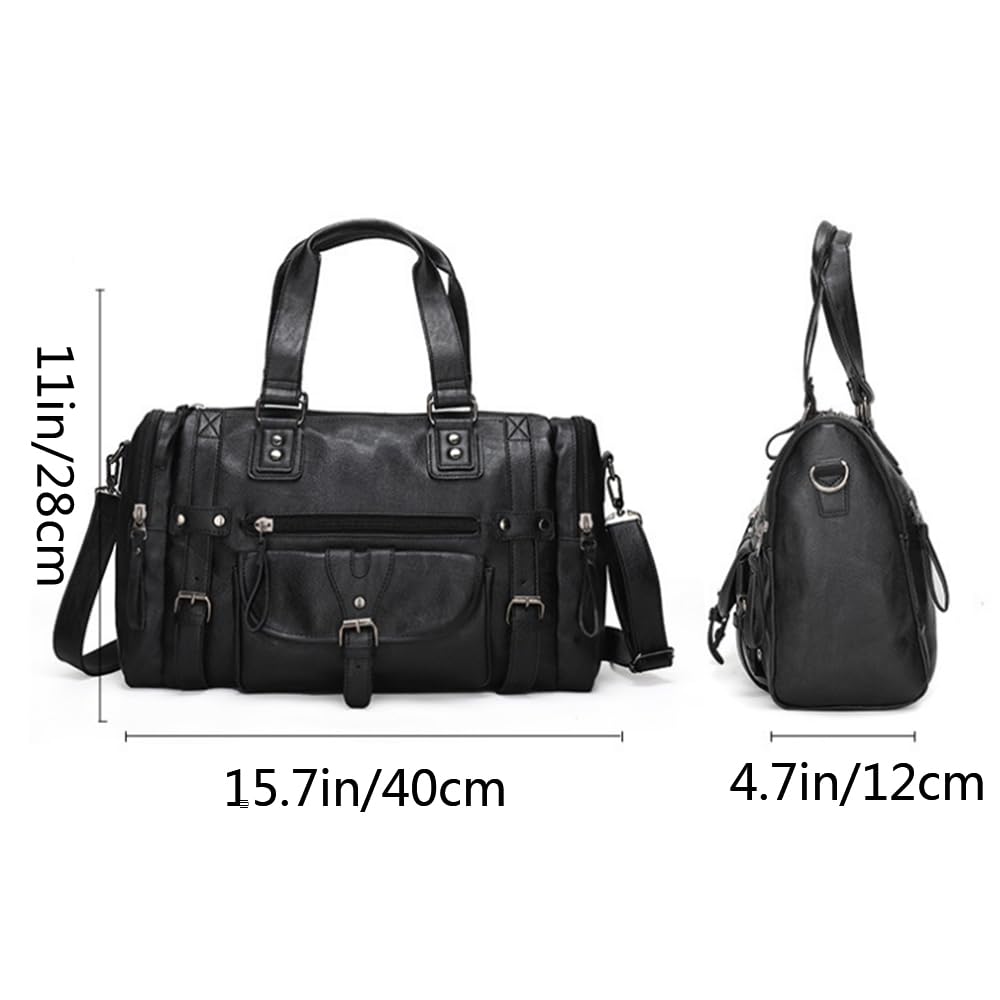 Bolso de mano y bolso de mano de piel sintética para viaje, bolso de hombro