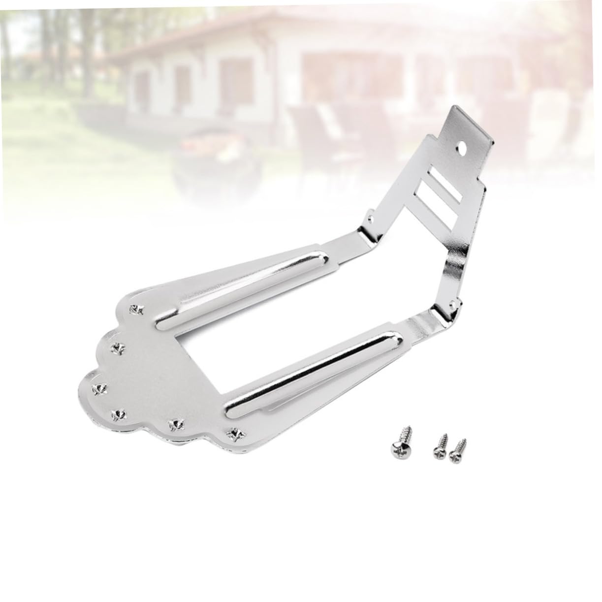 OFFSCH Vintage Silver Jazz Guitar Bridge Tailpiece with Mounting Screws Design for Electric Guitar Replacement Parts
