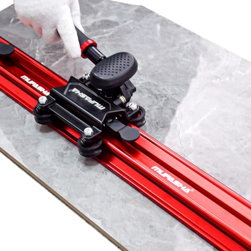 Manual Tile Cutter, Professional Porcelain Slab Cutting Machine for Large format Ceramic Porcelain Tiles, Dual-Rails, Pliers, Locators, Rail Retainers, Tile Cutter Hand Tools (78 Inch)