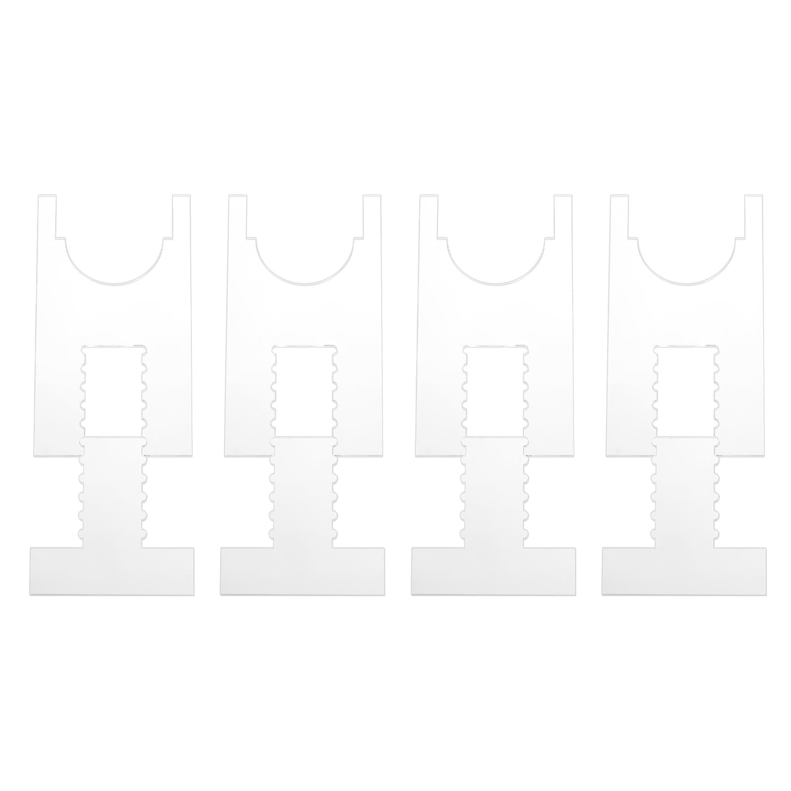 sourcing map 4Pcs Wall Spacers, 203x100mm Adjustable Clear Acrylic Couch & Bed Stoppers for Sofa Bed Headboard, Prevent Fire Risks from Heaters and Keep Space Protect Walls from Hitting