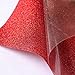 ARHIKY Glitter Heat Transfer Vinyl HTV for T-Shirts 10Inches by 5 Feet Rolls(Red)