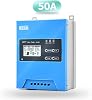 SolaMr MPPT 50A Solar Charge Controller 12V/24V/48V Intelligent Identification Buck Solar Charge Controller Solar Panel Battery Regulator with LCD Display Temp Sensor RS485 Interface - 50A