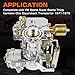 BHB 34 PICT-3 Carburetor Compatible with VW Beetle Super Beetle Thing Karmann Ghia Squareback Transporter 1971-1979 Compatible with VW Air cooled Type 1 engines 1600cc Replace 113129031K