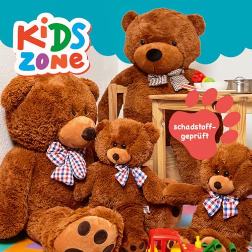 Lumaland XXL-Teddy mit Knopfaugen | Höhe: 120 cm | Süßer Jumbo-Kuschelbär aus hochwertigem Plüsch Valentinstag & Geburtstag | Eine Freude für Jung & Alt | Schadstoffgeprüft