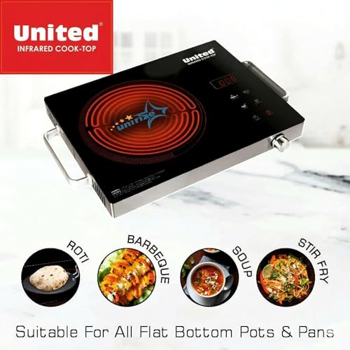 Image of United UD555 Infrared Cooktop 2200w Element (Black, Touch Panel)