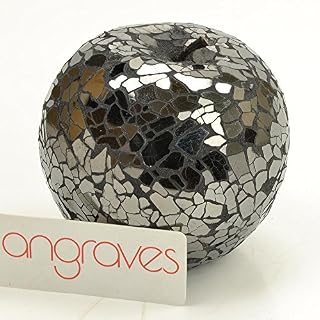 Angraves Mosaic Glass Apple Fruit (Black) Home Decorative Decor Display Piece Gift